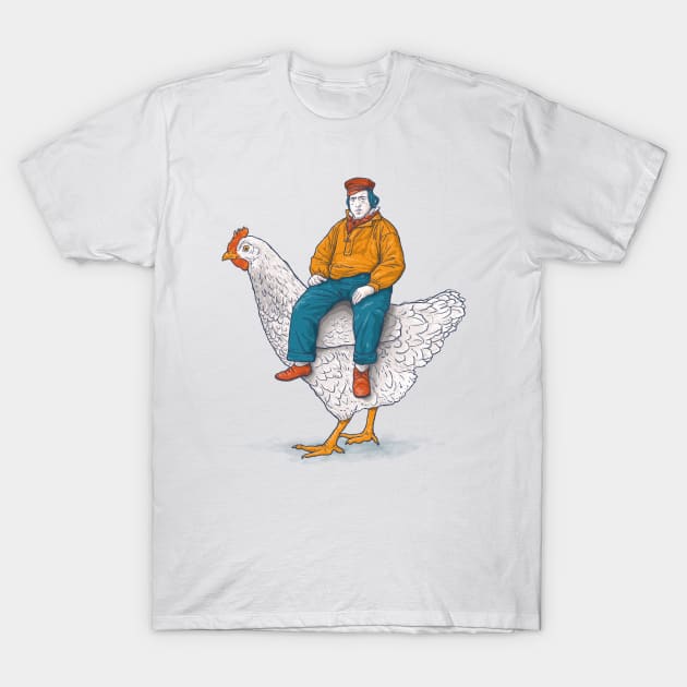 Chicken rider T-Shirt by jurjenbertens